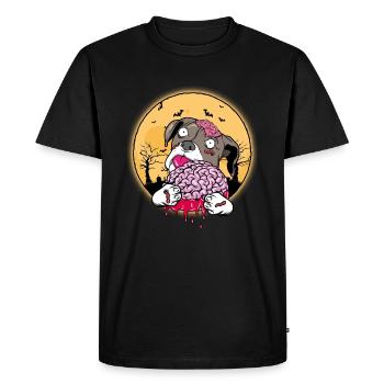 Cadeau de chien allemand Halloween Boxer Zombie - T-shirt Premium bio Homme - noir - Devant - Nico (187cm)