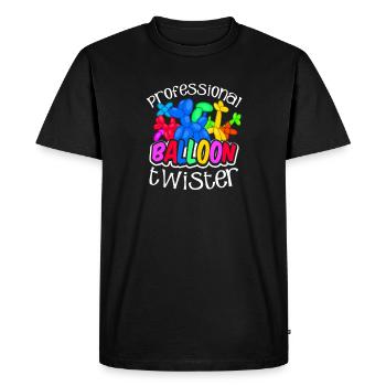 Ballon Twist Professionnel Ballon Twister Cadeau - T-shirt Premium bio Homme - noir - Devant - Nico (187cm)