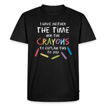 Crayons Graphic - Men's Premium Organic T-Shirt - black - Front - Nico (187cm)