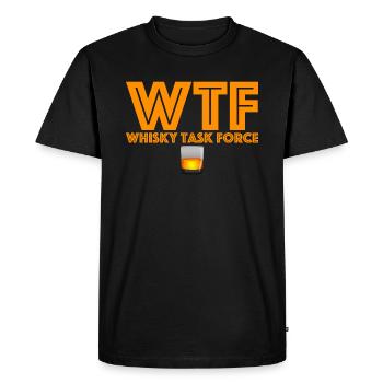 Whisky Task Force | Single Malt, Scotch - Men's Premium Organic T-Shirt - black - Front - Nico (187cm)