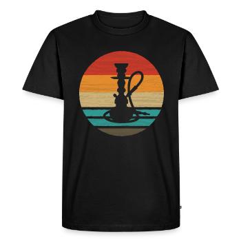 Pipe à eau Retro Style Vintage - T-shirt Premium bio Homme - noir - Devant - Nico (187cm)