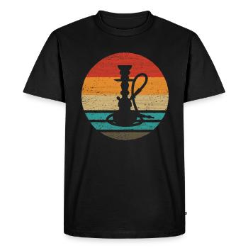 Pipe à eau Retro Style Vintage - T-shirt Premium bio Homme - noir - Devant - Nico (187cm)