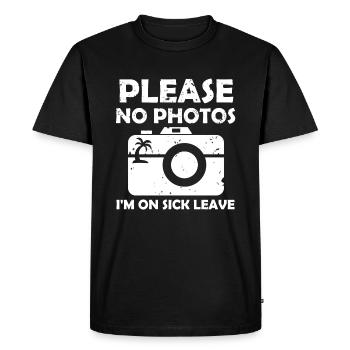 Aucune photo je suis en congé de maladie cadeau de vacances - T-shirt Premium bio Homme - noir - Devant - Nico (187cm)