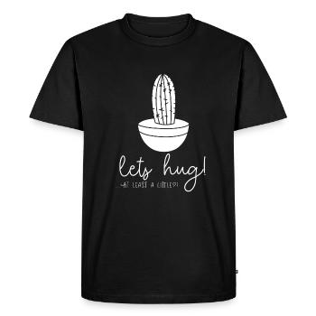 Lets hug ! - T-shirt Premium bio Homme - noir - Devant - Nico (187cm)