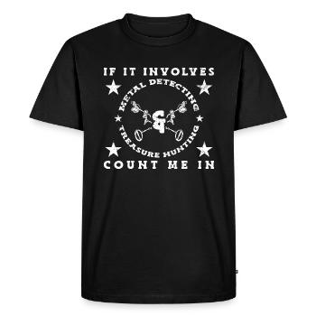 Chasseur de trésors Chasse au trésor Détecteur de métaux - T-shirt Premium bio Homme - noir - Devant - Nico (187cm)