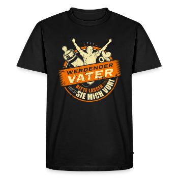 Family Design werdender Vater Farbset 2 - Männer Premium Bio T-Shirt - Schwarz - Vorne - Nico (187cm)