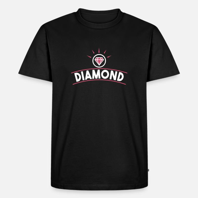 Diamond - Männer Premium Bio T-Shirt - Schwarz