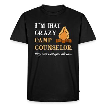 Tent Camp Manager Summer Camp - Men's Premium Organic T-Shirt - black - Front - Nico (187cm)