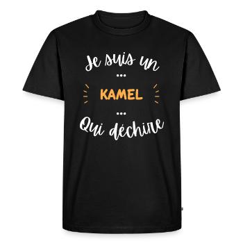 Je suis un Kamel qui déchire - T-shirt Premium bio Homme - noir - Devant - Nico (187cm)