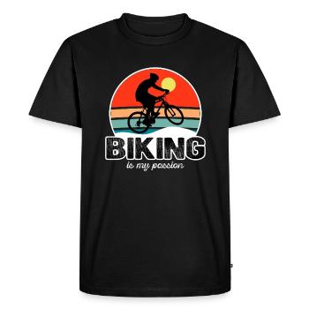 VTT cyclisme - sombre millésime de la - T-shirt Premium bio Homme - noir - Devant - Nico (187cm)