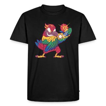 Ping Pong Parrot Outfit Table Tennis Bird - Men's Premium Organic T-Shirt - black - Front - Nico (187cm)