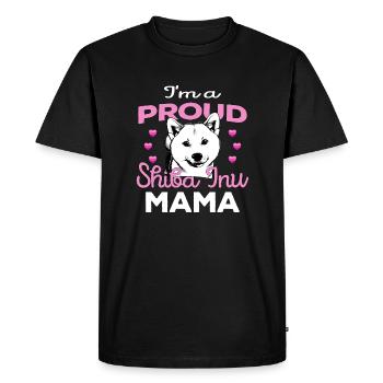 Je suis fière de Shiba Inu Mama - Retro Geschen - T-shirt Premium bio Homme - noir - Devant - Nico (187cm)