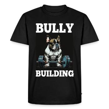 Français Bulldog Frenchie Bodybuilding Dog - T-shirt Premium bio Homme - noir - Devant - Nico (187cm)