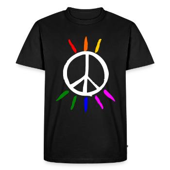 Peace - T-shirt Premium bio Homme - noir - Devant - Nico (187cm)