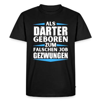 Darter s’est trompé d’emploi - T-shirt Premium bio Homme - noir - Devant - Nico (187cm)
