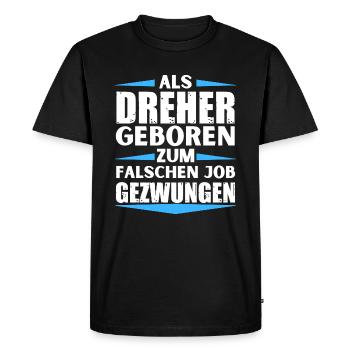 Turner landed in the wrong job - Men's Premium Organic T-Shirt - black - Front - Nico (187cm)
