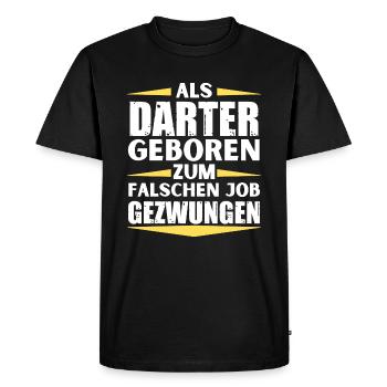 Darter s’est trompé d’emploi - T-shirt Premium bio Homme - noir - Devant - Nico (187cm)