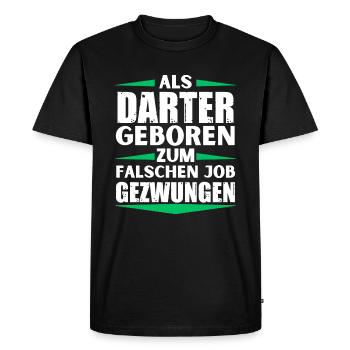 Darter s’est trompé d’emploi - T-shirt Premium bio Homme - noir - Devant - Nico (187cm)