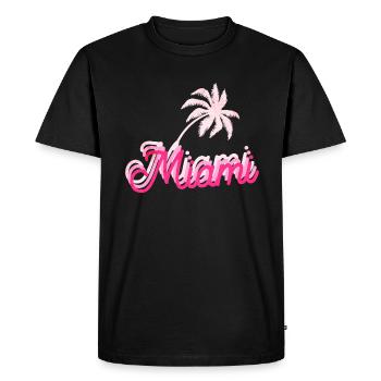Miami Florida - Men's Premium Organic T-Shirt - black - Front - Nico (187cm)
