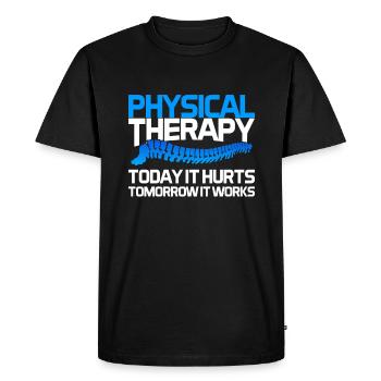 Physiothérapie physiothérapeute disant cadeau - T-shirt Premium bio Homme - noir - Devant - Nico (187cm)