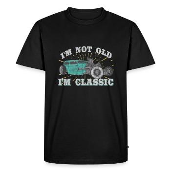 Oldtimer Auto Hotrod Grandpa disant cadeau - T-shirt Premium bio Homme - noir - Devant - Nico (187cm)