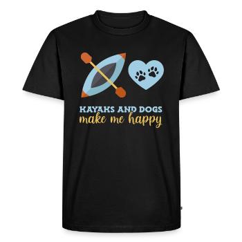 Kayak Kayaking - Men's Premium Organic T-Shirt - black - Front - Nico (187cm)