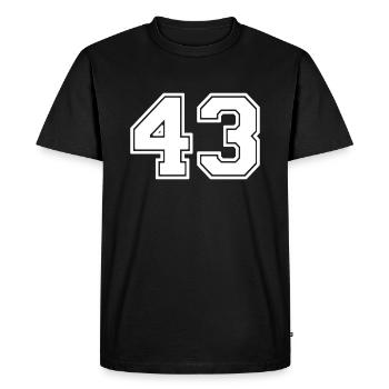 43 - Men's Premium Organic T-Shirt - black - Front - Nico (187cm)