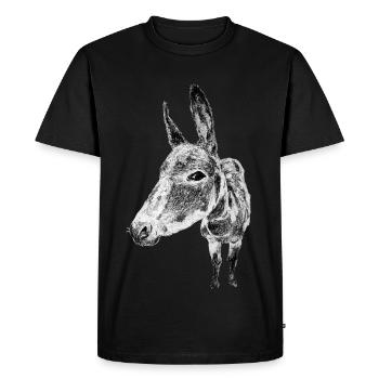 donkey - Men's Premium Organic T-Shirt - black - Front - Nico (187cm)