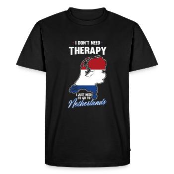Netherlands Therapy Holland Holiday Love Gift - Men's Premium Organic T-Shirt - black - Front - Nico (187cm)