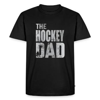 Hockey Dad Field Hockey Dad Goalie Puck Gift - Men's Premium Organic T-Shirt - black - Front - Nico (187cm)