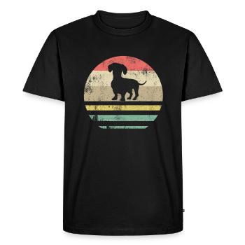 Cadeau rétro de teckel de teckel de teckel de teckel - T-shirt Premium bio Homme - noir - Devant - Nico (187cm)