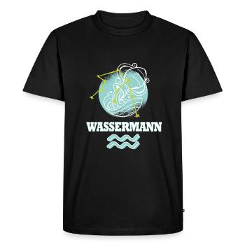 Aquarius zodiac sign with constellation - Men's Premium Organic T-Shirt - black - Front - Nico (187cm)