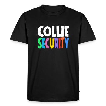 Border collie dog herding dog safety gift - Men's Premium Organic T-Shirt - black - Front - Nico (187cm)