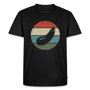 Cadeau rétro végétalien végétalien aubergine - T-shirt Premium bio Homme - noir - Devant - Nico (187cm)