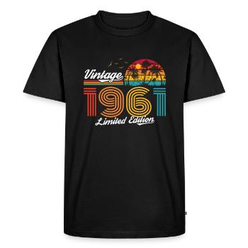 Vintage 1961 61 Anniversaire Rétro Millésime cadeau - T-shirt Premium bio Homme - noir - Devant - Nico (187cm)