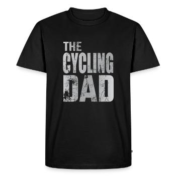 Cycling Dad Dad Bicycle Walking Saying Gift - Men's Premium Organic T-Shirt - black - Front - Nico (187cm)