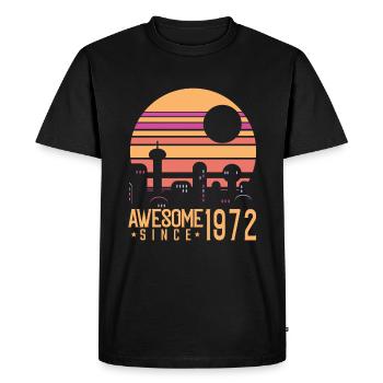 Birthday 1972 72 Vintage Retro Vintage Gift - Men's Premium Organic T-Shirt - black - Front - Nico (187cm)