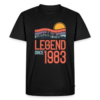 Birthday 1983 83 Vintage Retro Vintage Gift - Men's Premium Organic T-Shirt - black - Front - Nico (187cm)
