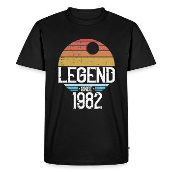 Vintage 1982 82 Anniversaire Rétro Millésime cadeau - T-shirt Premium bio Homme - noir - Devant - Nico (187cm)