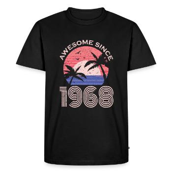 Anniversaire 1968 68 Vintage Rétro Millésime cadeau - T-shirt Premium bio Homme - noir - Devant - Nico (187cm)