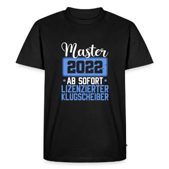 Masterarbeit 2022 Uni Absolvent Studium Master - Männer Premium Bio T-Shirt - Schwarz - Vorne - Nico (187cm)