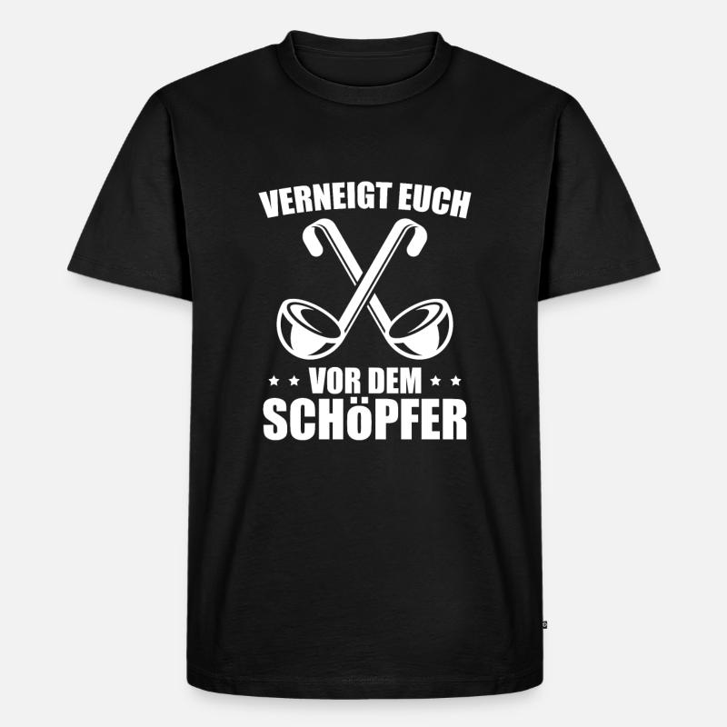 Kochen Schöpfkelle Bester Koch Geschenkidee - Männer Premium Bio T-Shirt - Schwarz