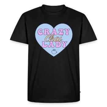 Chai Latte Tea Drink tea drinkers - Men's Premium Organic T-Shirt - black - Front - Nico (187cm)