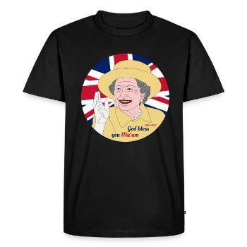 Elizabeth II Souvenirs - Men's Premium Organic T-Shirt - black - Front - Nico (187cm)