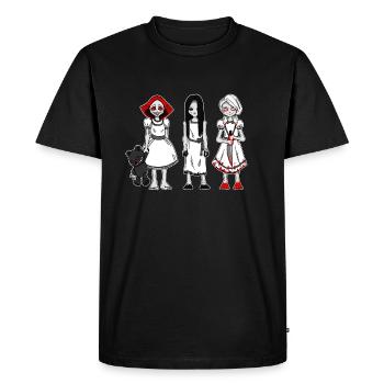 Creepy Little Entities - Männer Premium Bio T-Shirt - Schwarz - Vorne - Nico (187cm)