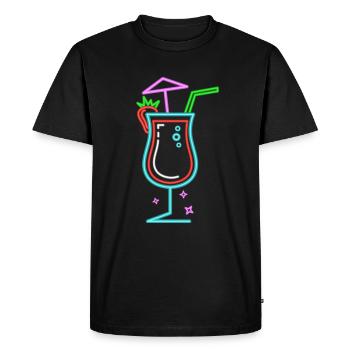 Cocktail Party Holiday Nights Neon Drink Party - Men's Premium Organic T-Shirt - black - Front - Nico (187cm)