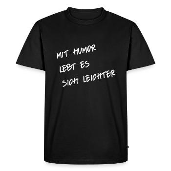 Humour - T-shirt Premium bio Homme - noir - Devant - Nico (187cm)