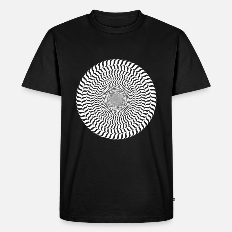 Optische Täuschung Illusion Geschenkidee - Männer Premium Bio T-Shirt - Schwarz