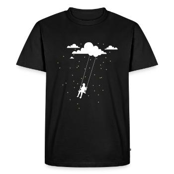 Balançoire ciel étoiles - T-shirt Premium bio Homme - noir - Devant - Nico (187cm)