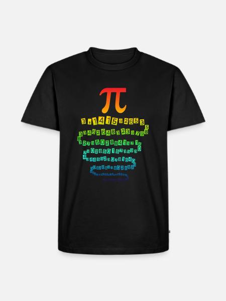 Pi Zahl - Männer Premium Bio T-Shirt - Schwarz